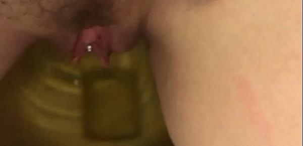  My Pretty Pierced Pussy Peeing